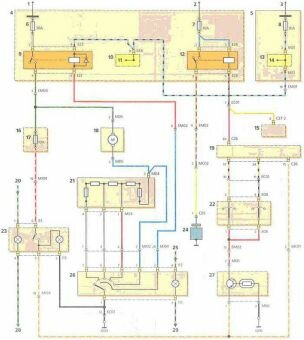 Схема системы отопления в Hyundai Accent